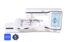 Every Brother Celeste CX1e has an extra-large embroidery area of 360 x 240mm (14 x 9.5”), so you can see your designs come alive before your eyes. 

If you need some inspiration, there are 523 built-in patterns (17 of which are in 5 sizes L/M/S/SS/XS), 26 embroidery fonts and 22 craft patterns, which you can combine, flip and rotate. There are also 140 decorative frames and over 27 decorative buttonhole designs. 

The USB ports and WLAN wireless connectivity let you send your own embroidery designs, and those you’ve purchased, to your machine at the touch of a button. Celeste users can take their imagination to the next level with Brother’s Artspira mobile design app – access a huge library of designs, draw your own embroidery, convert your own images into embroidery patterns, buy Disney-inspired embroidery patterns and much more*!  

With a generous 10.1” HD LCD touchscreen, colour sorting, advanced colour shuffling, multi-brand colour palettes, and text editing you can quickly personalise and perfect. Use the Matrix Copy feature to stitch multiples of the same pattern in the same hoop. Easy Echo and Deco fill let you add decorative textures with just the touch of a button. Don’t want to stitch out part of a design – use the Celeste’s No Sew feature!