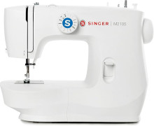 The Singer M2105 is a lightweight, portable, and mechanically operated sewing machine highly regarded as an ideal choice for beginners and hobbyists. It is designed to handle a wide variety of basic sewing projects, mending tasks, and home crafts with ease and reliability .

Here is a detailed description of its key features and specifications.

 Key Features and Benefits
Beginner-Friendly Operation: The M2105 is celebrated for its straightforward, no-fuss design. It features an easy lay-in threading system and a simple stitch selector dial, allowing users to start sewing with minimal setup time .

8 Built-in Stitches: Despite its simplicity, the machine offers versatility with 8 built-in stitches. This selection includes essential utility stitches like straight and zigzag, as well as decorative options such as a scallop stitch and a blind hem stitch, providing room for creativity .

4-Step Buttonhole: It includes a dependable 4-step automatic buttonhole function, enabling users to create professional-looking buttonholes for garments and projects with consistent results .

Convertible Free Arm: A standout practical feature is the convertible free arm. By removing the accessory storage box, the machine's narrow arm is revealed, making it exceptionally easy to sew cuffs, sleeves, trouser legs, and other tubular items .

Lightweight and Portable: True to its name, the machine is highly portable, weighing between 4.8 kg and 6.5 kg depending on the source . It features a built-in carrying handle, making it simple to transport to sewing classes, store in a closet, or move around the house .

Durable Metal Frame: It is built with a heavy-duty metal interior frame, which ensures stability and long-lasting durability, allowing the machine to handle various fabrics without excessive vibration .

Convenience Features: Additional user-friendly features include a bright LED light to illuminate the sewing area , an electronic foot pedal for speed control , and a reverse sewing lever to secure the beginning and end of seams