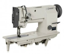 it is a single-needle, compound feed (walking foot) industrial sewing machine. It is designed for heavy-duty applications, forming a single line of double lockstitch