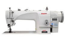 The Krafft KF-206H is a heavy-duty, single-needle lockstitch sewing machine designed for industrial applications involving thick and difficult-to-handle materials . It is characterized by its robust construction and advanced automatic features, making it suitable for products that require strong and precise seams.

Key Features and Description
The KF-206H is engineered to deliver high-quality stitching on heavy materials such as leather, vinyl, and multi-layered technical textiles. Its primary feature is the triple feed system, also known as unison feed, which consists of:

Bottom Feed: The feed dogs beneath the needle plate move the material.

Needle Feed: The needle itself moves in sync with the feed dogs to help pull the material from the top.

Walking Foot: A presser foot that moves simultaneously with the feed dogs, ensuring even feeding of all material layers to prevent shifting and puckering