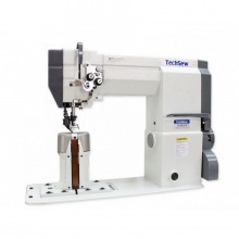 The Techsew 830-2R is a premium, industrial-grade sewing machine designed for heavy-duty applications. Its defining feature is the 2-needle post bed with top and bottom roller feed, which makes it the ideal tool for sewing thick, bulky, or awkward-shaped items where a flatbed machine would be impractical.