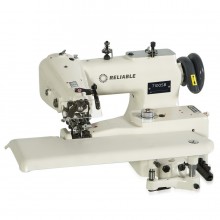 The Reliable 7100SB is an industrial blindstitch hemming machine designed for professional use in tailoring, drapery work, and alterations. It creates nearly invisible hems on garments and home decor items