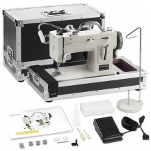 It's a portable, heavy-duty zigzag sewing machine kit specifically designed for medium to heavy-weight materials like canvas and upholstery, making it a popular choice for boat owners, hobbyists, and small businesses